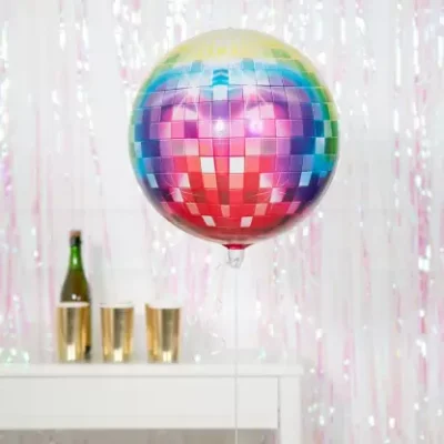 Decorasions Printed 4D Multicolor Disco Ball Shape Foil Balloon(Pack of 1) Balloon  (Multicolor, Pack of 1) - Image 4