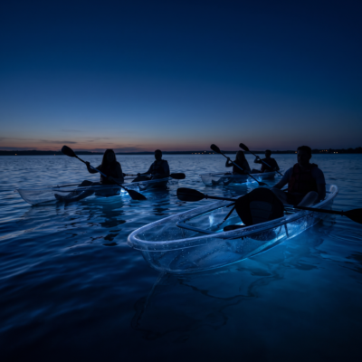 Clear Transparent Kayak Boat | Acrylic Bottom Kayak for Lake and Sea | See Through Kayak for Water Adventure