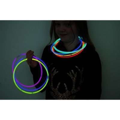 DirectGlow 100ct 9 Color Assorted 22 inch Glow Necklaces Preattached Connectors - Image 5