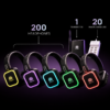 200 Headphones + 1 Transmitters Pack | Nokomoto 300M Squaretune Silent Disco Headphone Receivers | Long-Range RF/UHF Event Audio System with 2–3 Channels