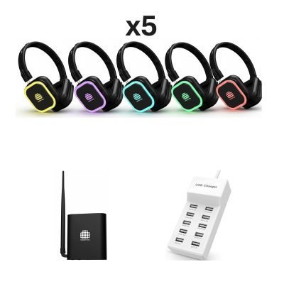 Silent Disco Headphone 5x Pack