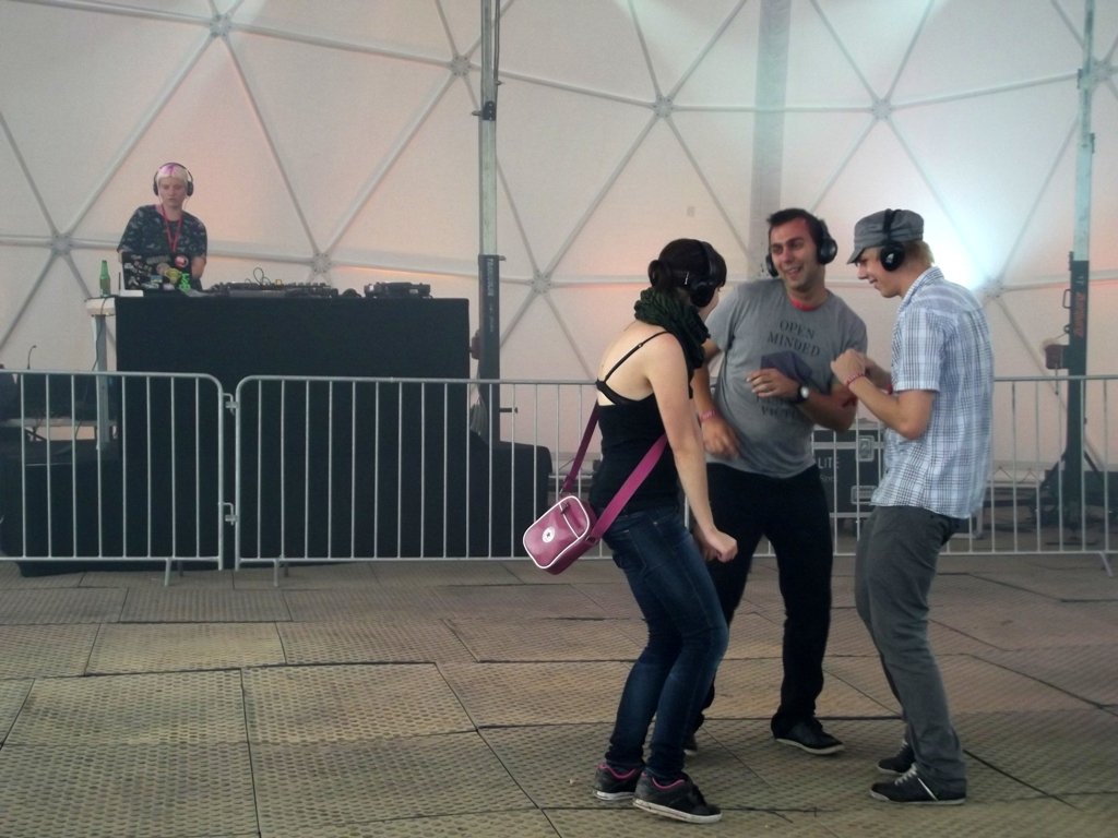 Silent disco at the Coke Live Music Festival in Krakow, Poland, 2012